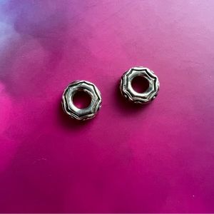 Two sterling silver donuts